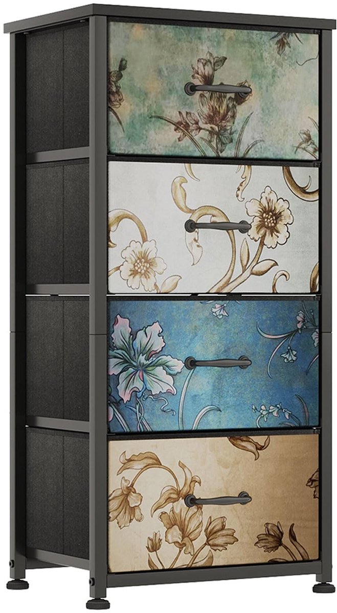 Elzusha - Commode met 4 Lades en Metalen Frame