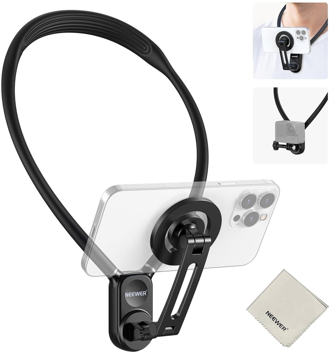 Elzusha - Magnetische Nekhouder voor Actiecamera en Smartphone