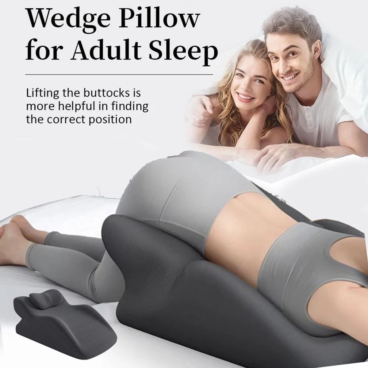 Elzusha - Ergonomisch Multi-Positioneel Wigkussen voor Slapen en Comfort