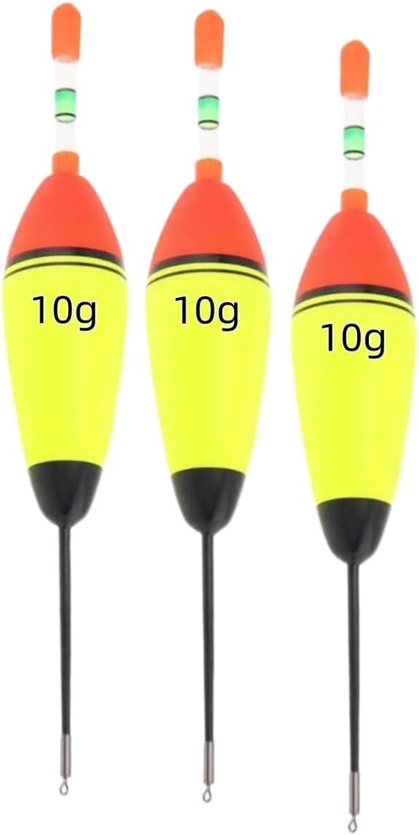 3 x Verlichte EVA Foam Vissen Floats 10g met Swivel voor Nachtvissen, Ideaal voor Snoek, Baars en Karper
