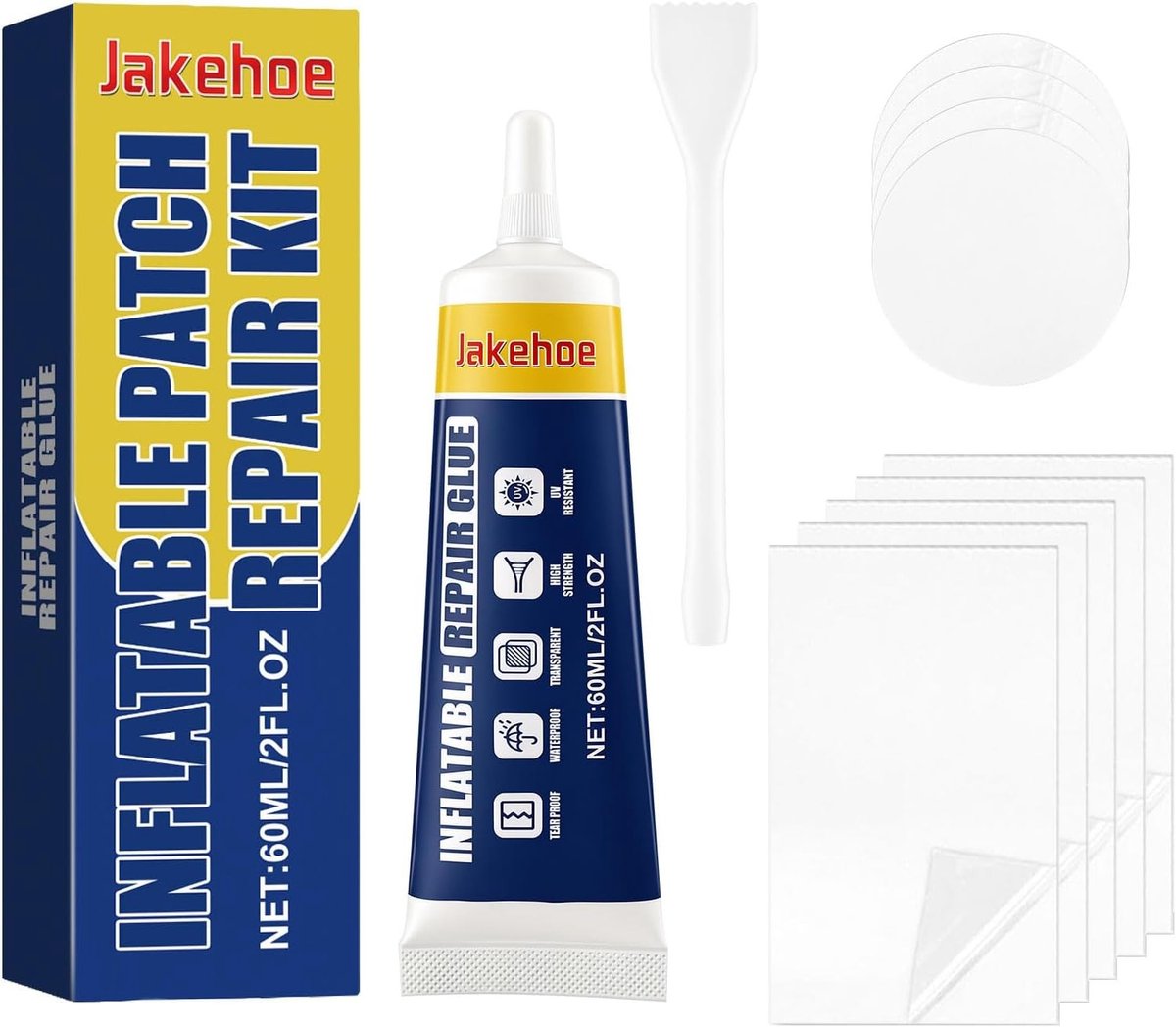Reparatieset voor zwembaden en luchtbedden, onderwater patches, PVC lijm en waterdichte oplossing voor boten en films