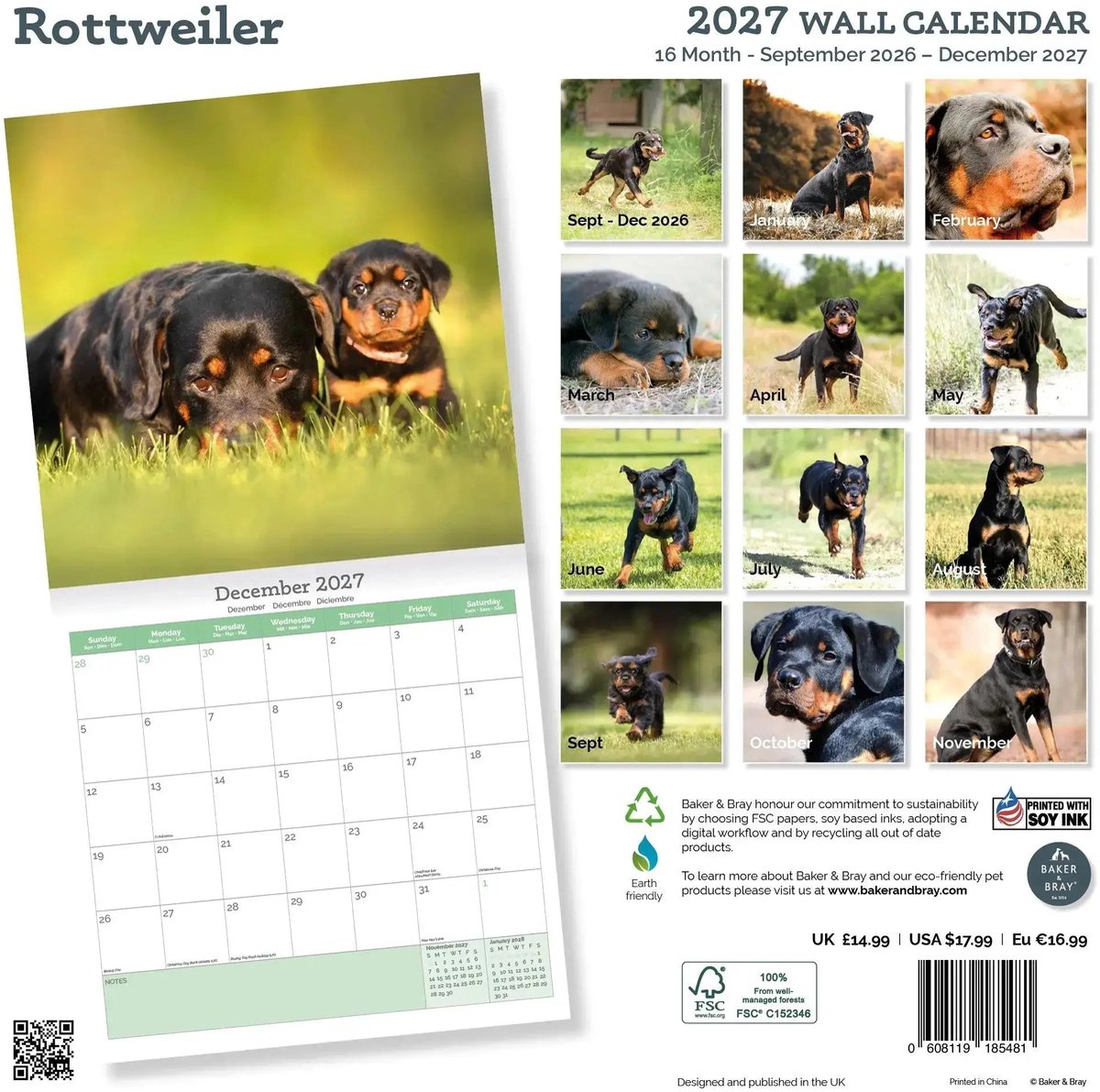 Rottweiler Kalender 2027