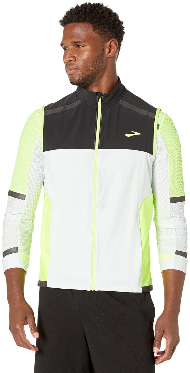 BROOKS Carbonite - Heren Vest - Icy Grey/Black/Nightlife - Maat S