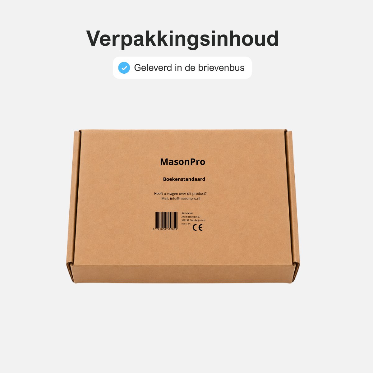 MasonPro Verstelbare Boekenstandaard Hout - Kookboek Standaard - Kookboekhouder - Tablet Standaard - Boeken Houder - Boekhouder - Boekensteun - Leesstandaard - Antislip - 22x29CM — cadeau in Kookcadeaus - foto 6