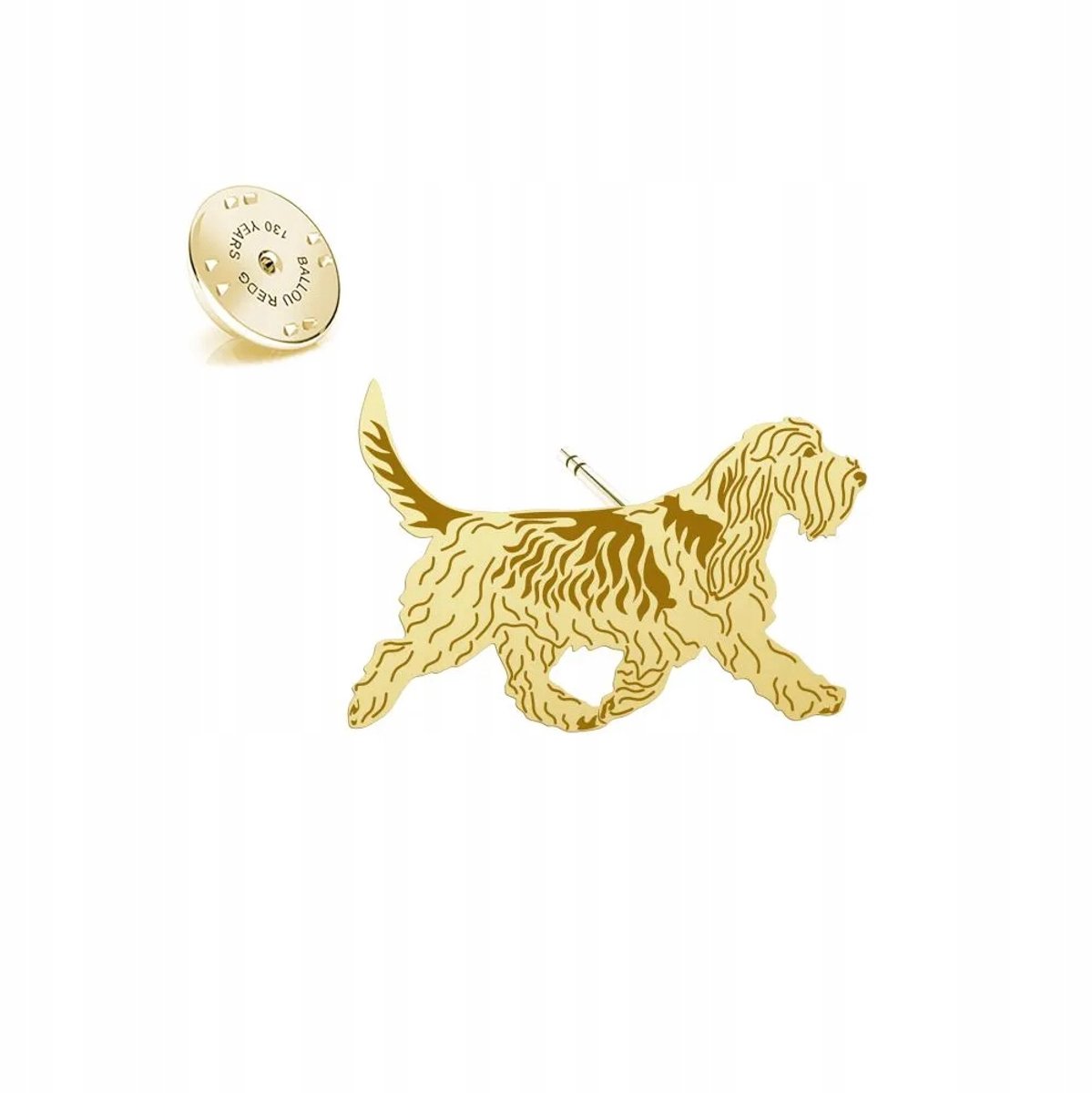 Gouden Pin Grand Basset Griffon Vendéen - 925 Zilver, Gratis Gravure