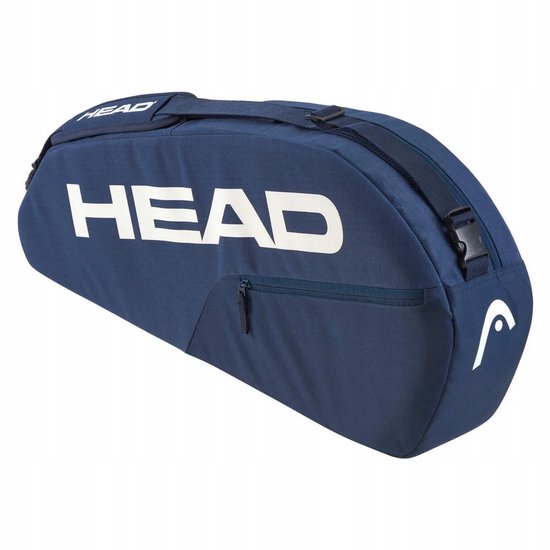Donkerblauwe HEAD tennistas met groot wit HEAD logo en Head logo op de zijkant.