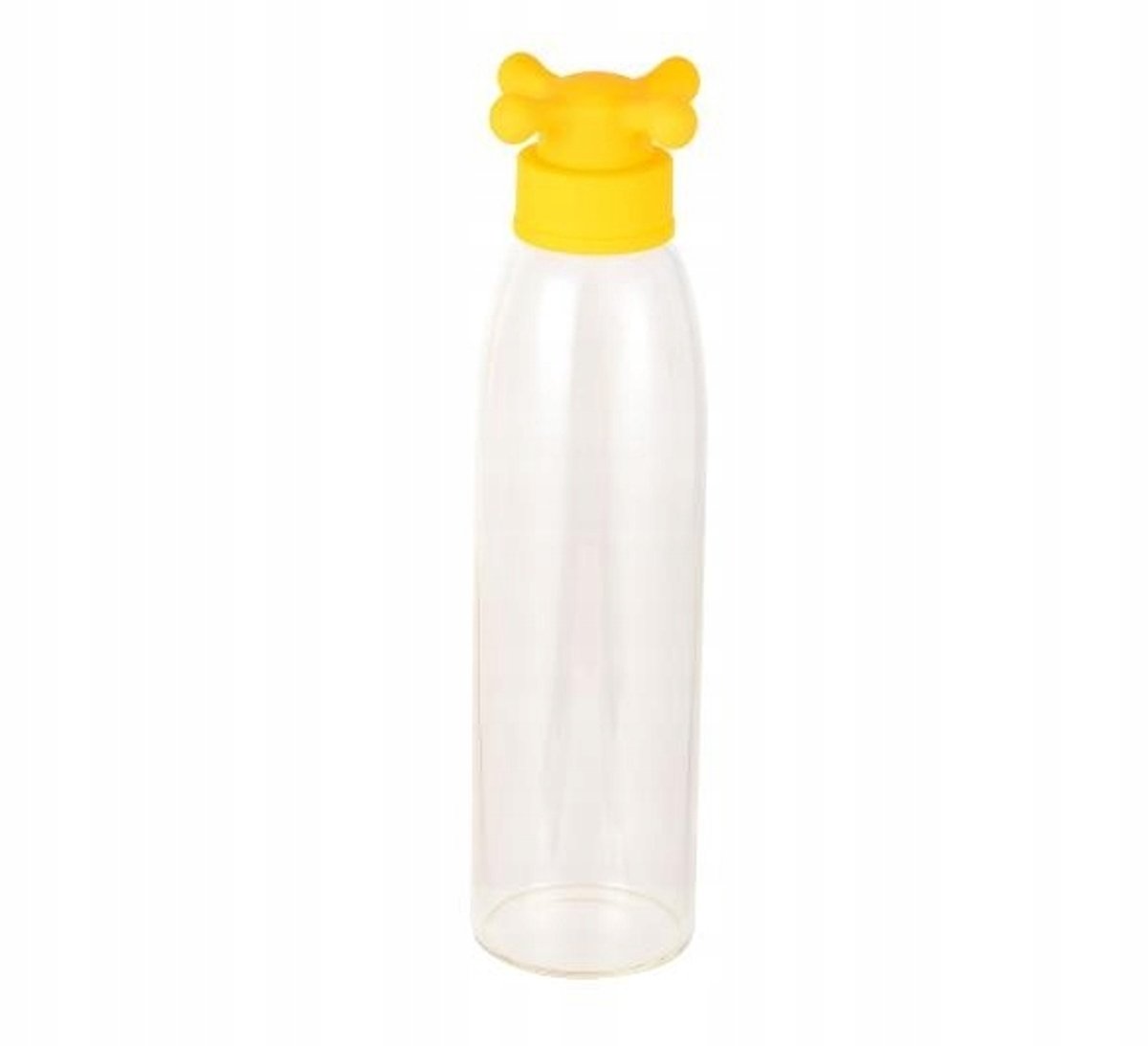 Merkloze Glazen Waterfles 500ml met Gele Dop - Stijlvol & Duurzaam