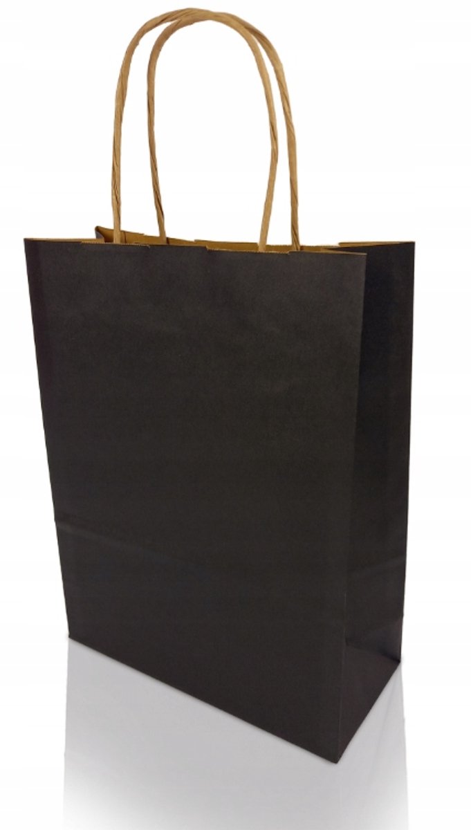 H-Green M Zwarte Papieren Zakken 22x33x10cm - 25 Stuks