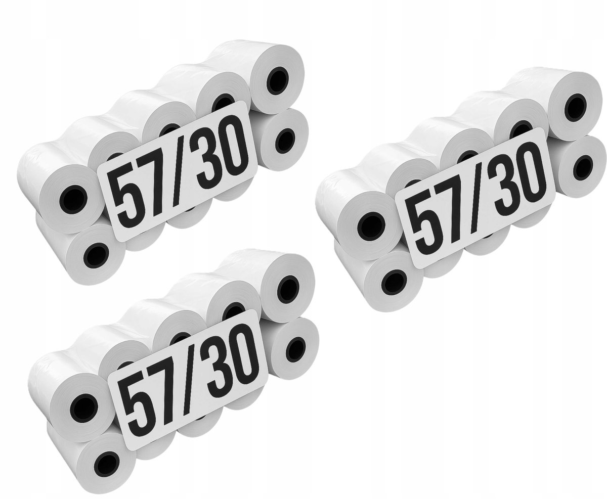 30x Thermische Rol 57x30mm - Kassarollen voor Kassasystemen