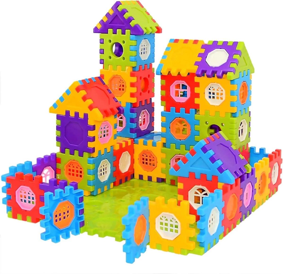 casalora - Bouwblokken voor peuters en kinderen, jumbo bouwset van 160 stuks - STEM-bouwspeelgoed - In elkaar grijpende bouwblokken voor peuters en kinderen,Niet geschikt voor LEGO