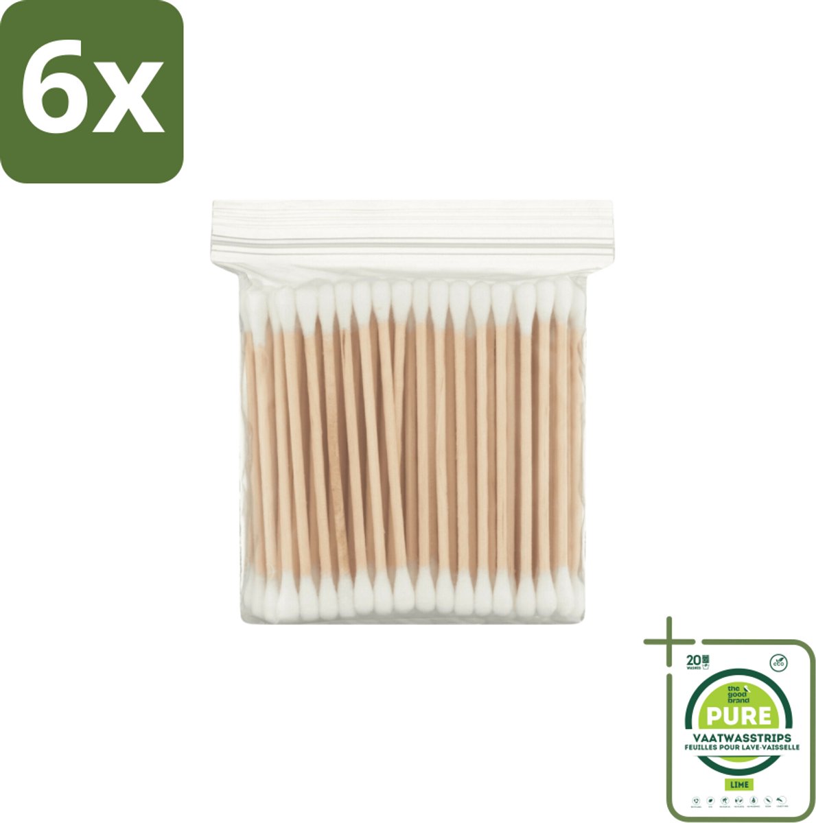 Wattenstaafjes – Hout – Verzorgend – Duurzaam - Voordeelverpakking - 6 stuks - Wattenstaafjes hout - Oorverzorging