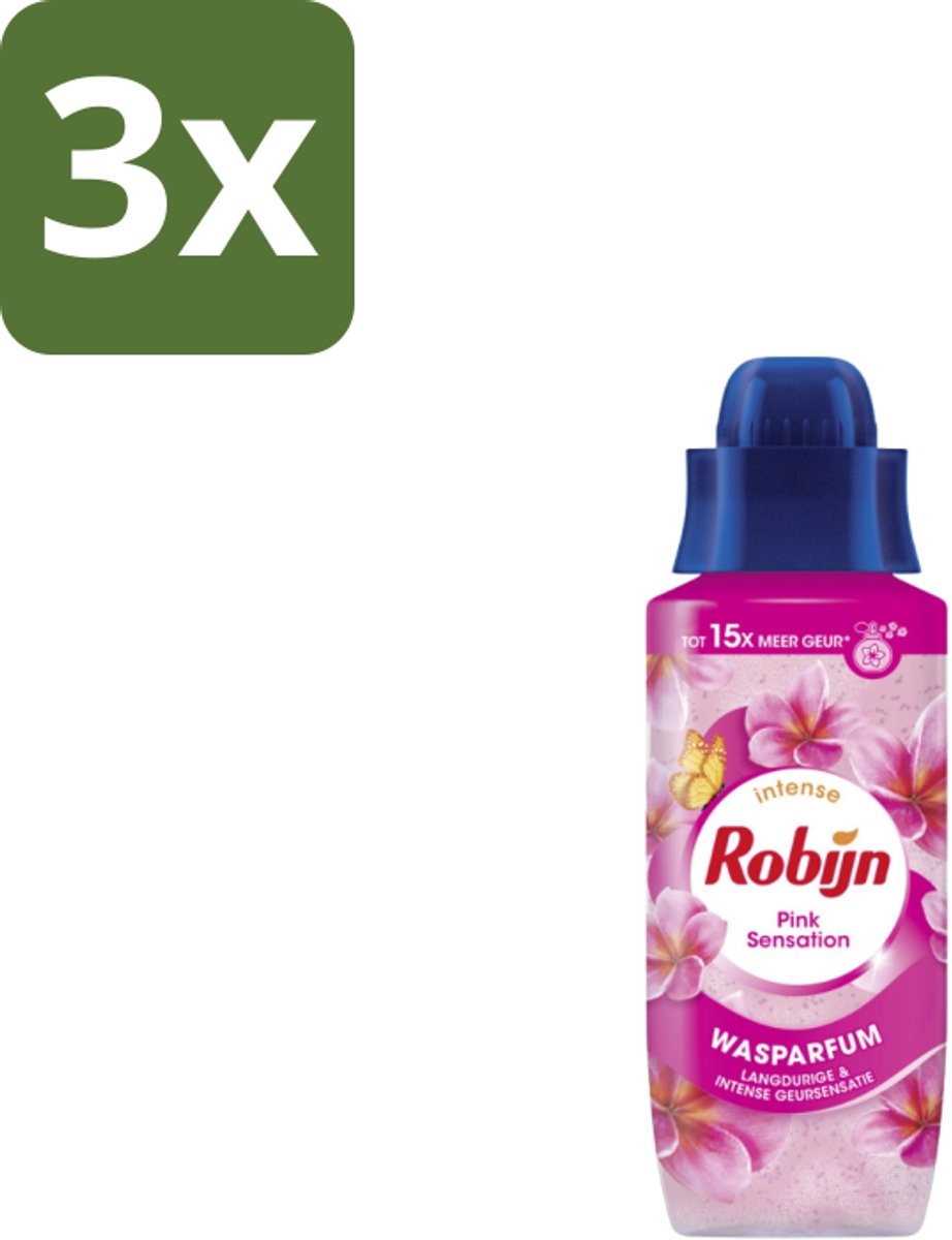 3 x Robijn Wasparfum Pink Sensation 342 ml - Wasparfum - Wasgeur - Geurboost - Wasmiddel - Wasgeur Intensief