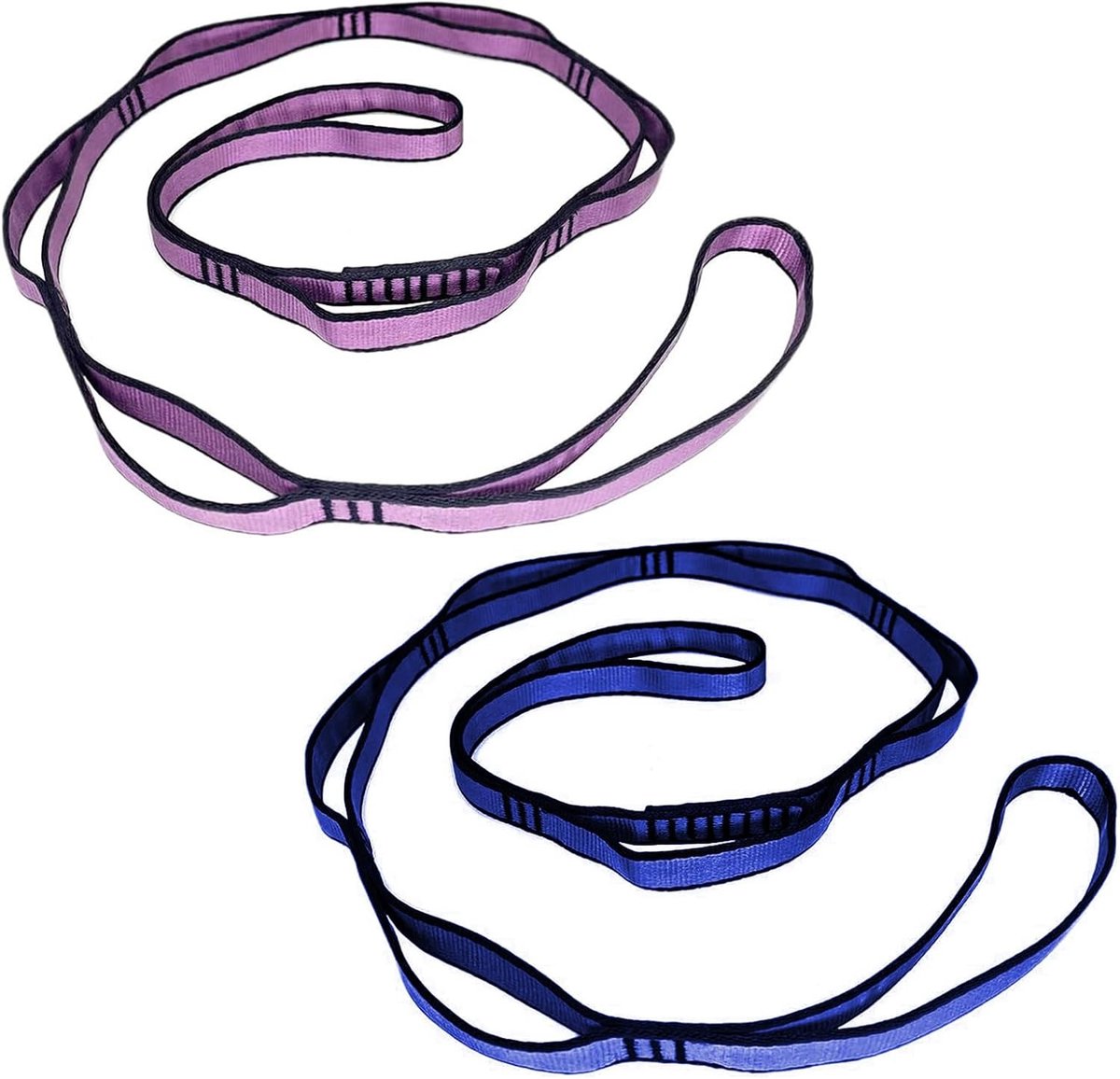 Verstelbare Daisy Chain Klimriemen van Nylon - 100 cm Verlengingsriem voor Fitness, Pilates en Oefeningen met Veiligheidsfunctie
