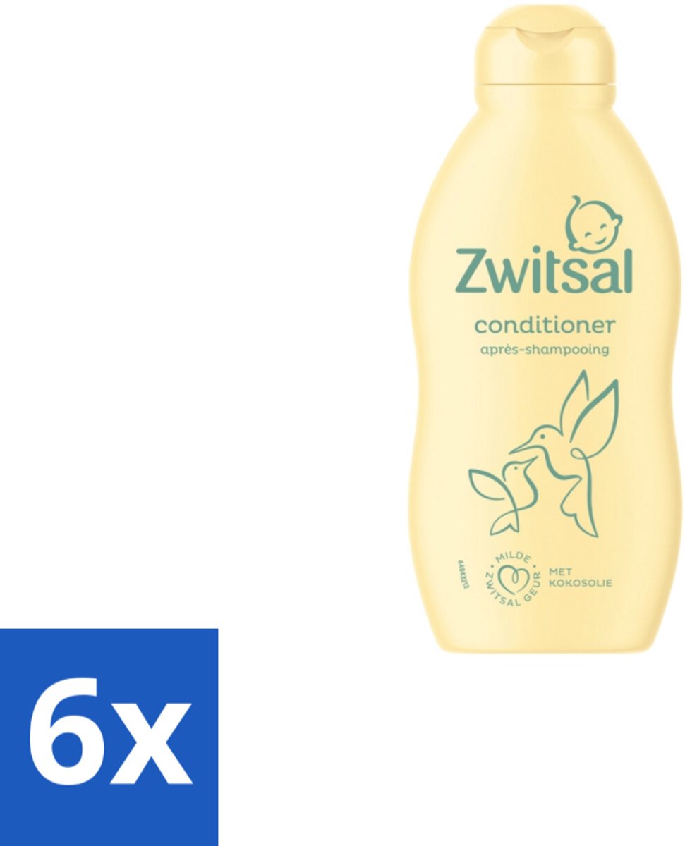 6 x Zwitsal Conditioner 200 ml - Babyhaartje Verzorging - Zwitsal Conditioner - Baby Haar Verzorging - Anti-prik Conditioner - Kokosolie Conditioner