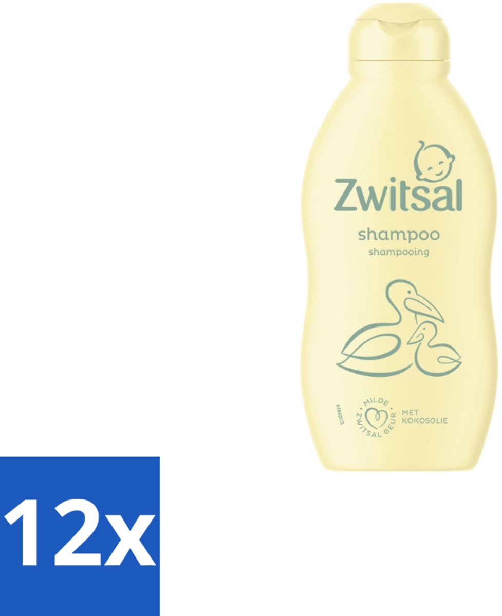 12 x Zwitsal Shampoo 200 ml - Baby Shampoo - Zwitsal Baby Shampoo - Baby Haar Reinigen - Babyhuid Beschermen - Anti-prik Shampoo