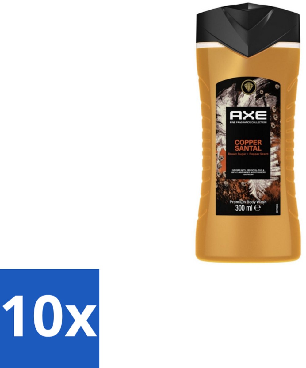 Axe – Douchegel – Copper Santal – 300 ml - Bulkverpakking - 10 stuks