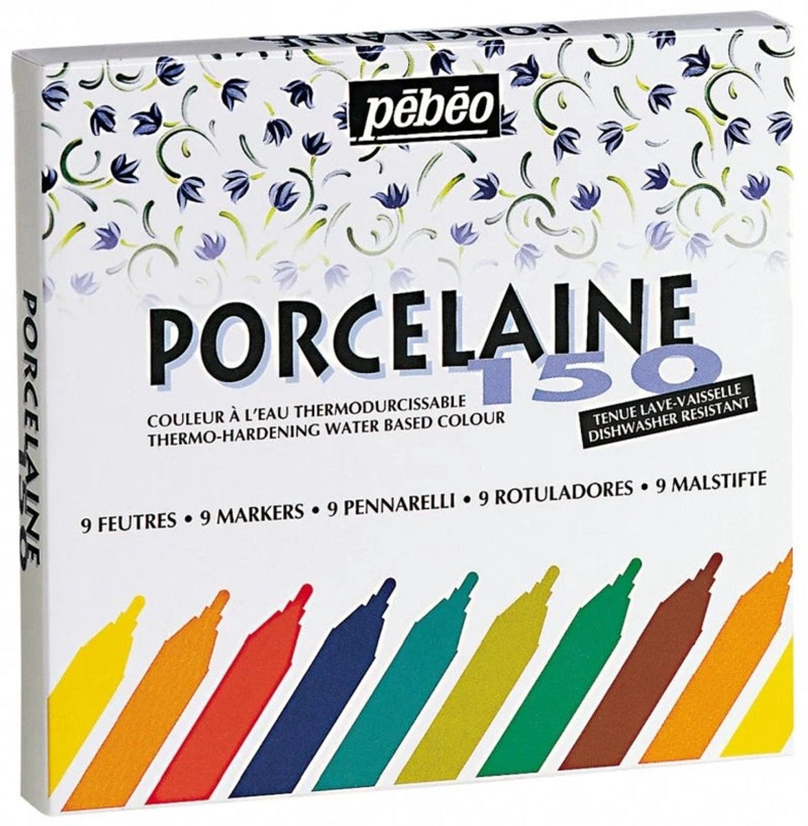 Pebeo Porcelaine 150 Fine Markers set 3pcs, Primary Colours