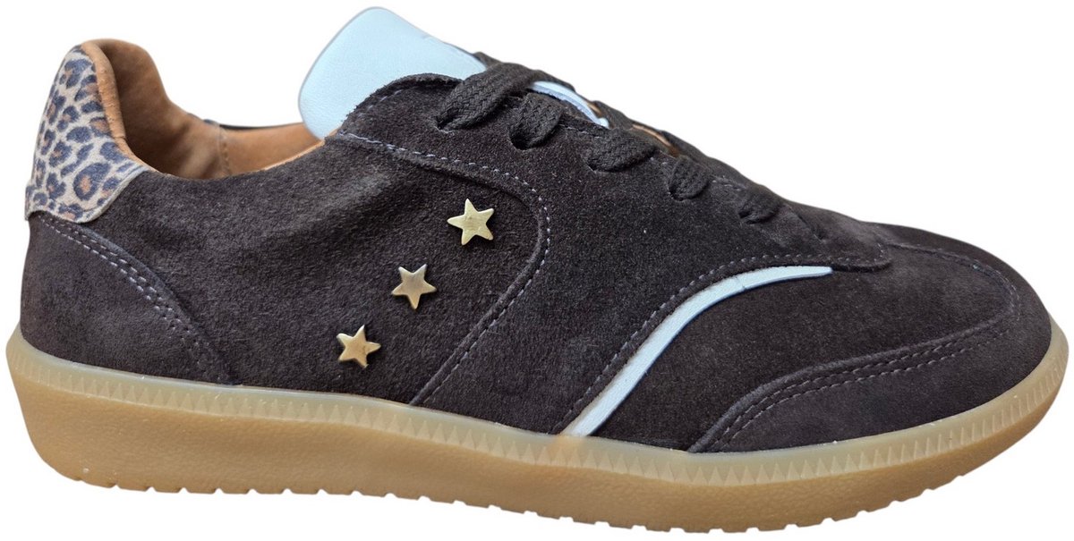 Bridge 26257850 Dark Brown Sneakers Bruin Suede Dames - Bruin - 37