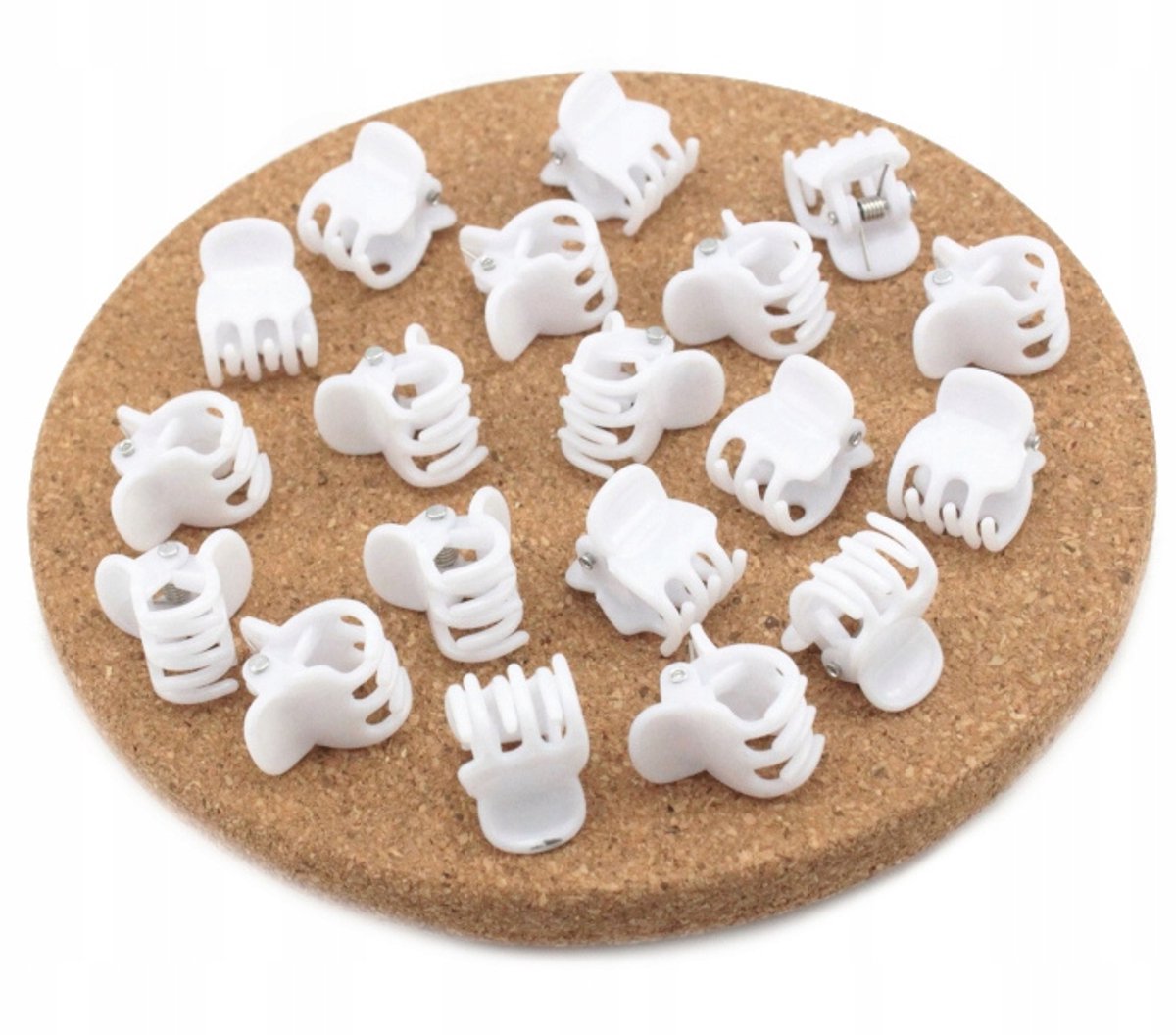 Witte haarclipjes klemmen 20 stuks 1,3 cm
