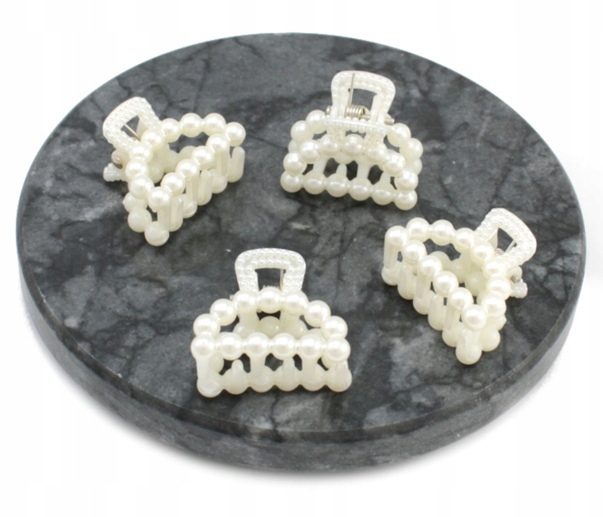 Kleine Haarclips met Parels - Set van 2 - Crème