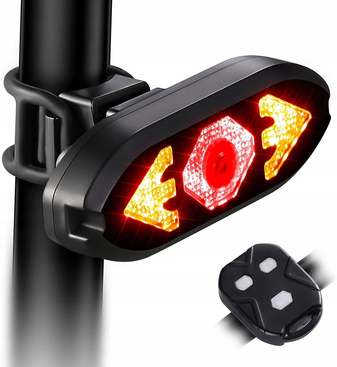 Fietsachterlicht met LED Knipperlichten en Afstandsbediening