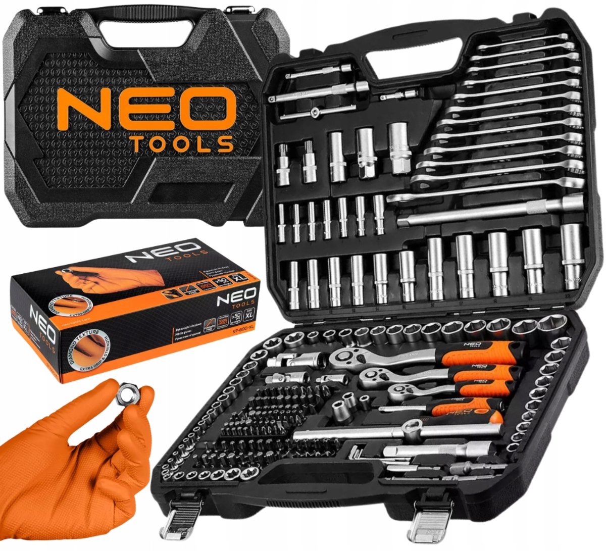 NEO 220-delige Doppenset met 50 Nitrilhandschoenen