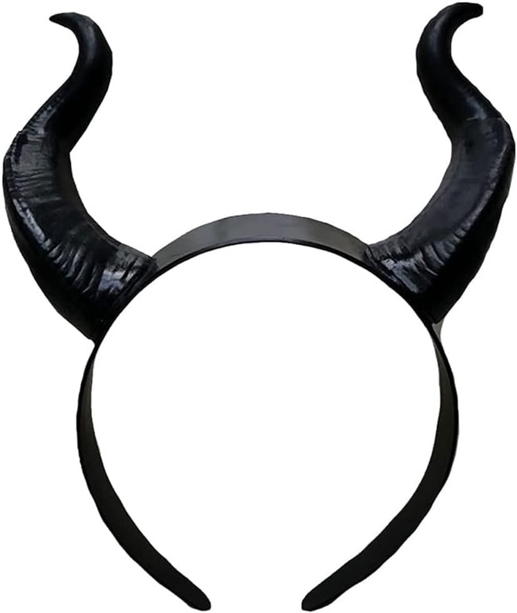 Gothic Zwarte Veer Cape met Maleficent Hoorns voor Halloween, Kostuumaccessoires en Feestdecoratie