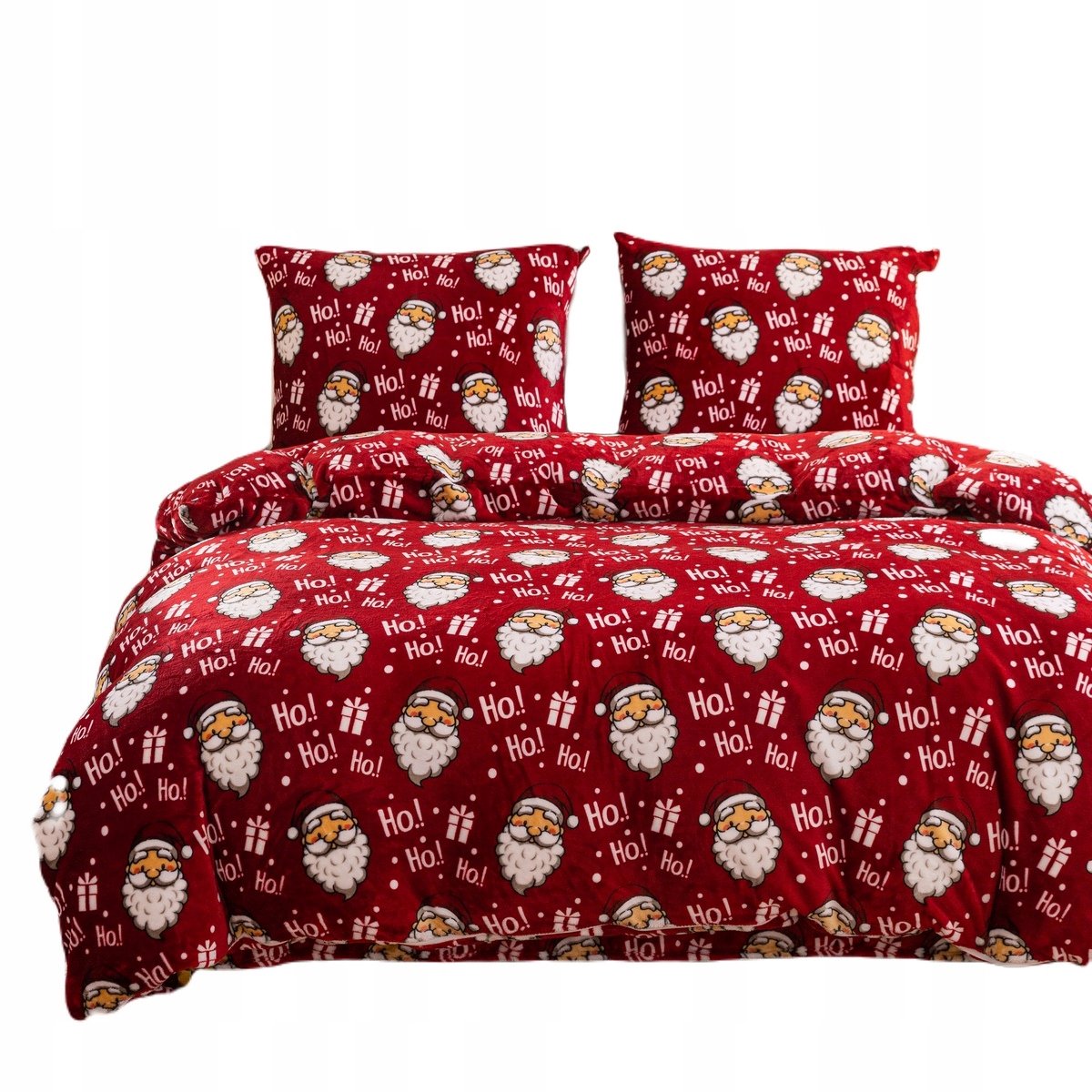Merkloos Polar Beddengoed Kerst Rood Wit 220x200 cm met Sinterklaasmotief