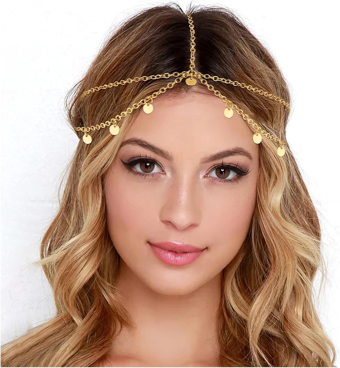 Boho Sieraden Set voor Vrouwen, Vintage Ketting en Oorbellen met Munten voor Carnavalskostuums en Feestjes