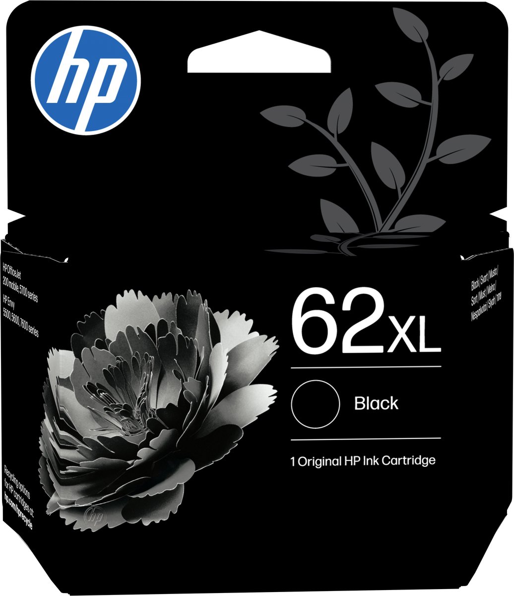 HP 62 Inktcartridge C2P04AE, Zwart
