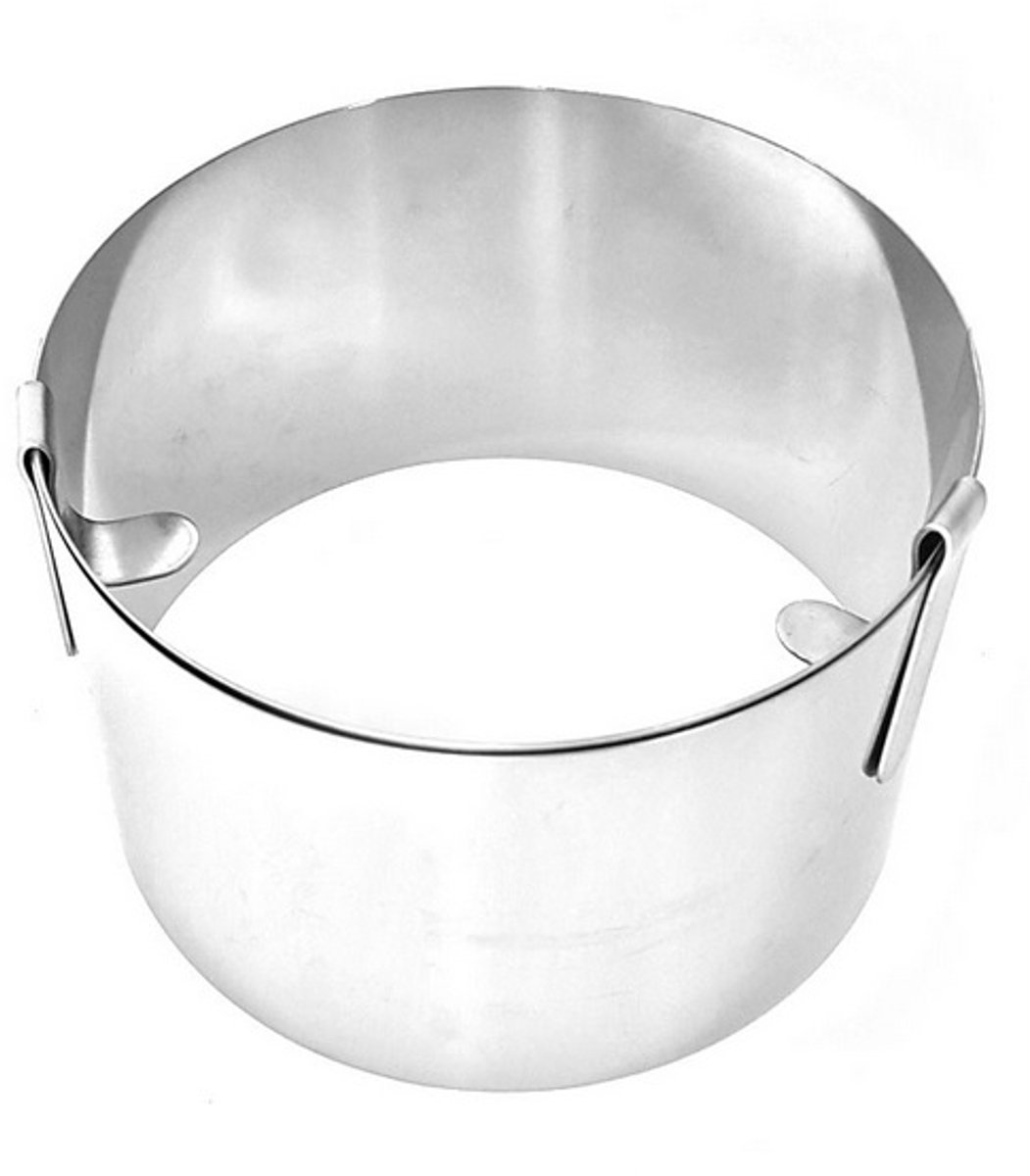 Verstelbare Taartring RVS 8cm - 12-18cm Diameter