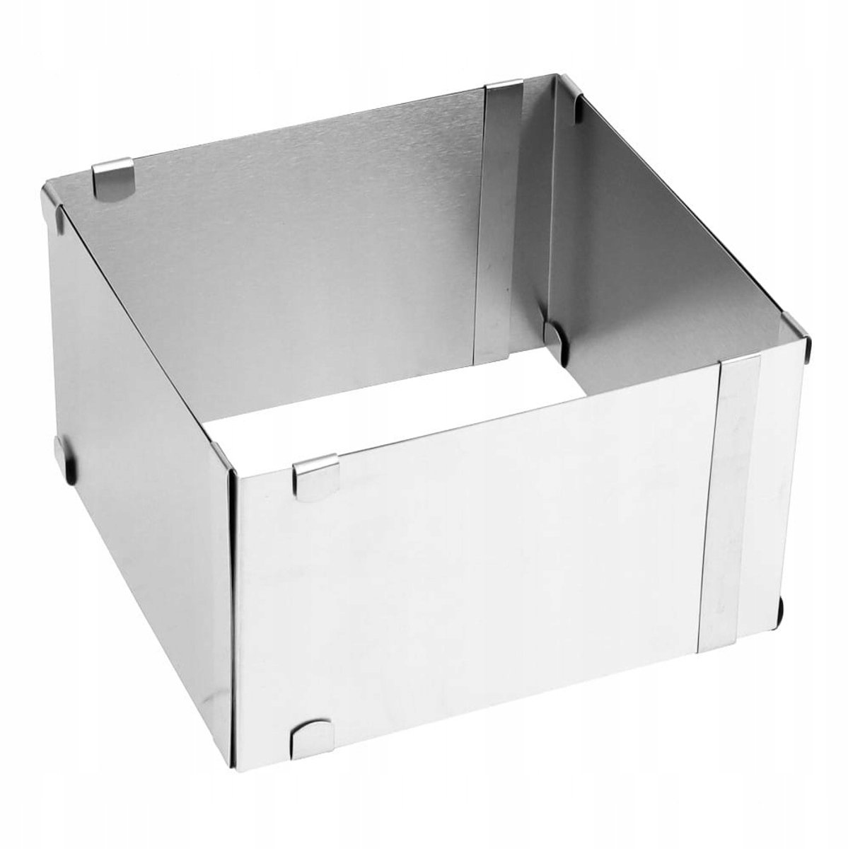 Verstelbare RVS Bakring Vierkant 15-28cm Hoog 10cm