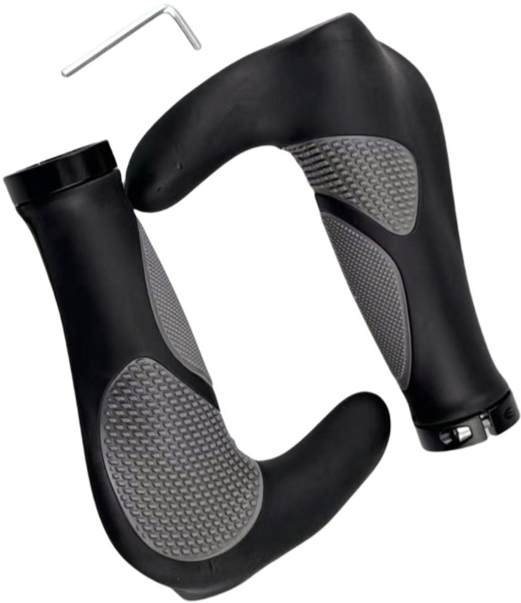 Ergonomische rubberen handvatten met barends voor MTB