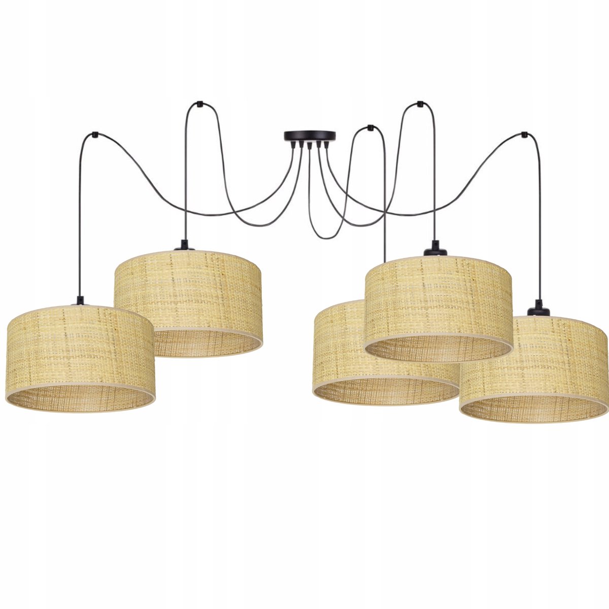 Hanglamp Rotan Boho Spider 30cm Bamboe - Stijlvol en Natuurlijk