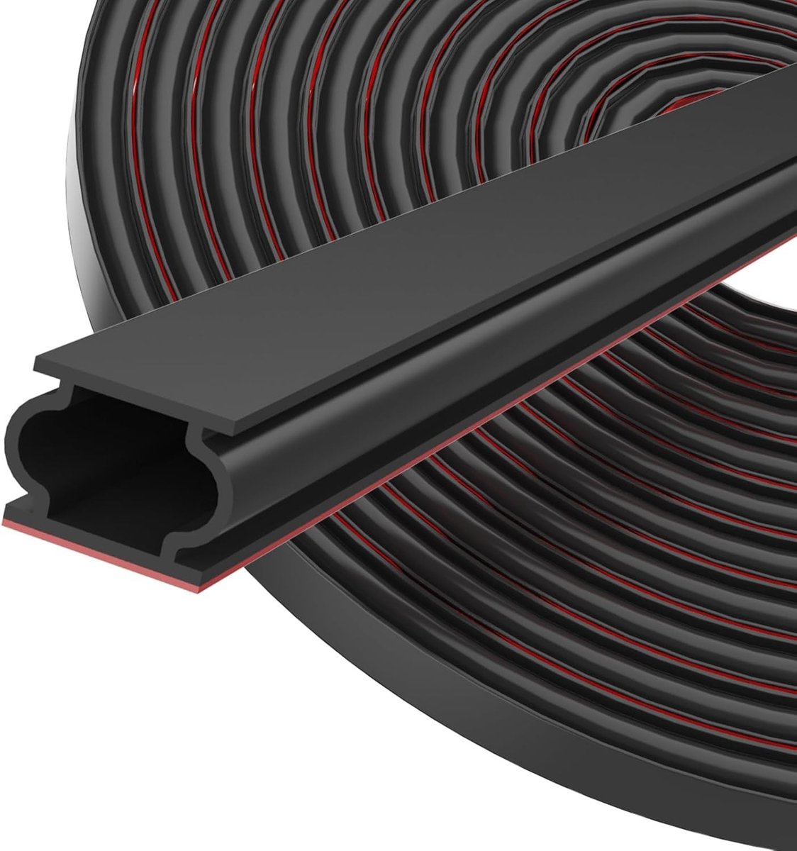 Zelfklevende afdichtingstape voor deurframe, flexibele en waterdichte rubberen strip, 12mm x 8mm x 6m, ideaal voor het verminderen van tocht en energieverlies