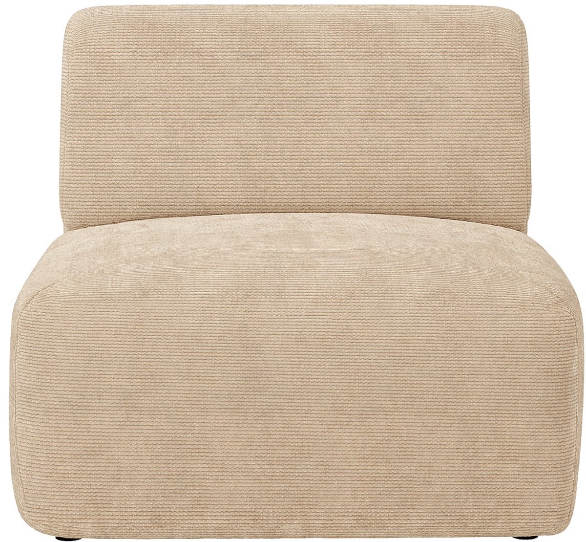 Vente-unique Fauteuil in fijn ribfluweel - Beige - Maison Céphy POGNI