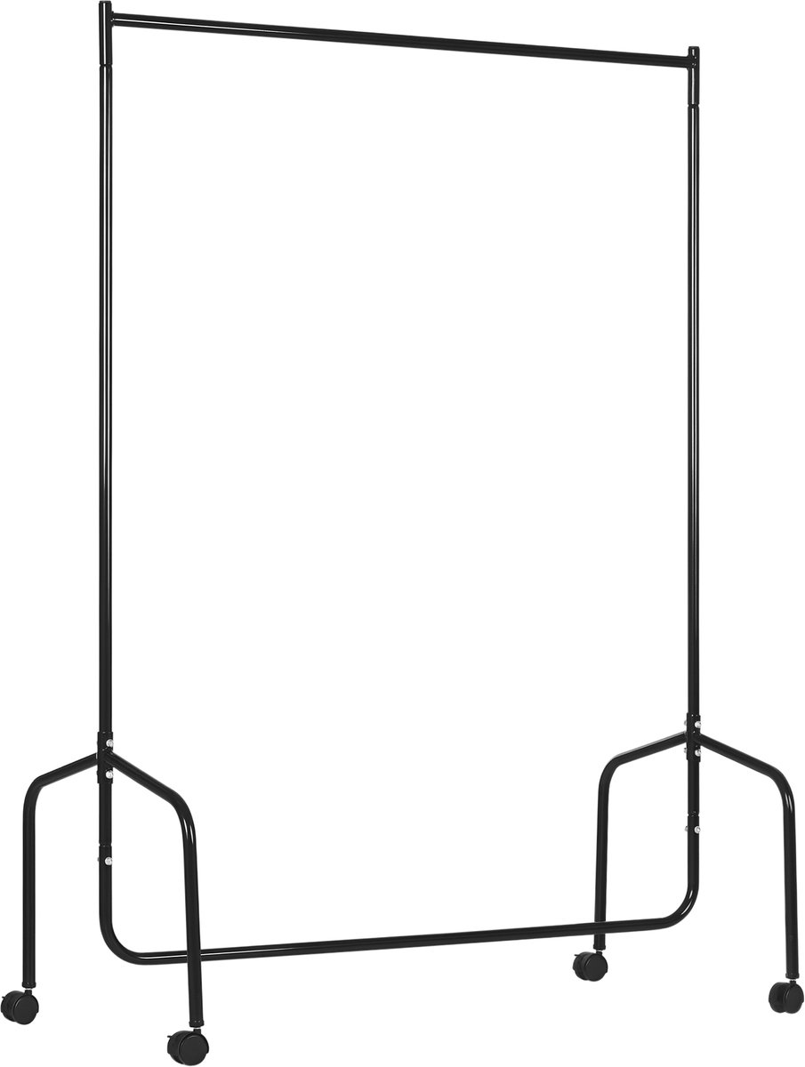 HOMCOM Kledingrek - Metaal - 120x60x170cm - Zwart