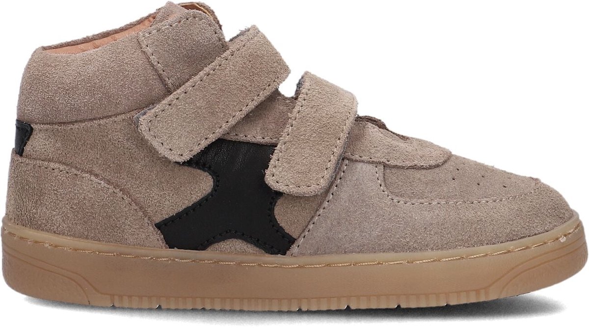 Ton & Ton Jongens Hoge sneakers Zack - Taupe - Suède - Maat 21