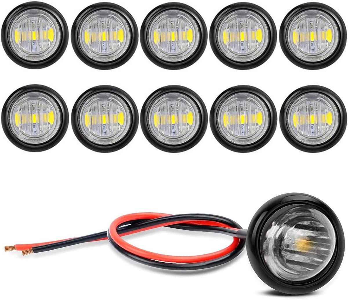 GUUZI 10 Pack Waterdichte LED-Verlichting, LED-Onderwaterverlichting, Utility Led Interieurverlichting - ShopVlot