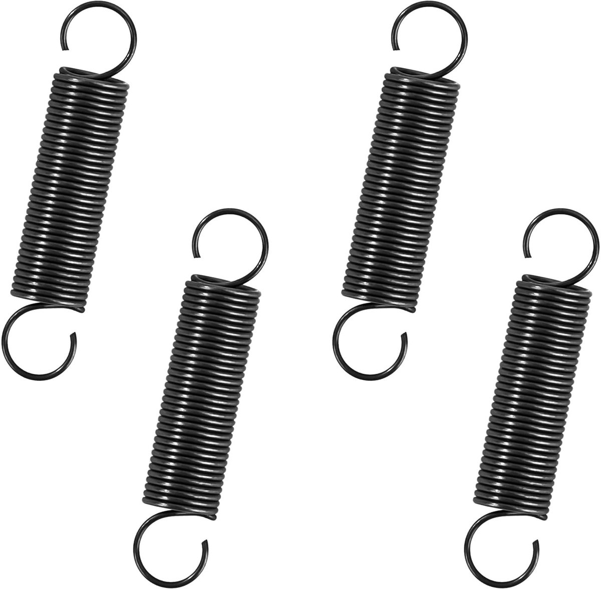 Verlengveren 25 mm - Trekveren met haken, sterke pianodraadveer, buitendiameter 5 mm, 20 stuks voor diverse toepassingen