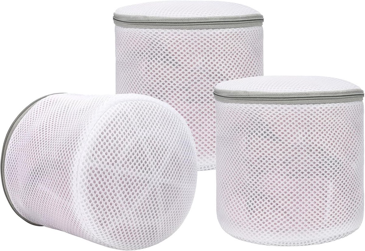 3 stuks - bh-waszakje - mesh waszakken - wasmachine zakken - voor delicate was - fijnmazige lingerie waszakken - ondergoed waszak met ritsen - voor intiem ondergoed- 15*17 cm