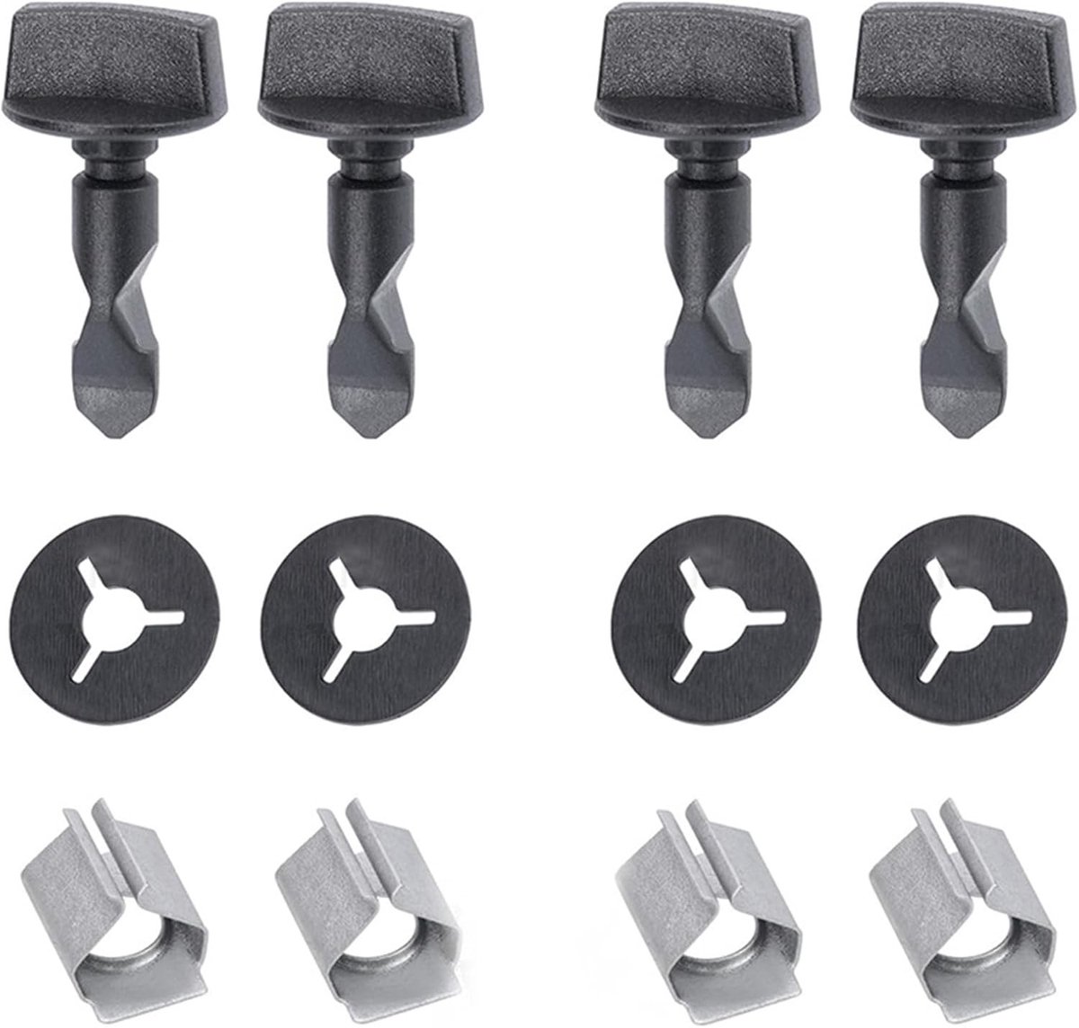 Dekselschroeven voor Trekhaak, Set van 12, Bumperdeksel Geschikt voor A3 8P, A1, Q5, Q7, TT, Golf 4-7, Touran, Tiguan, Polo, Transporter T3-T6, Jetta - Duurzaam, Betrouwbaar en Eenvoudig te Installeren