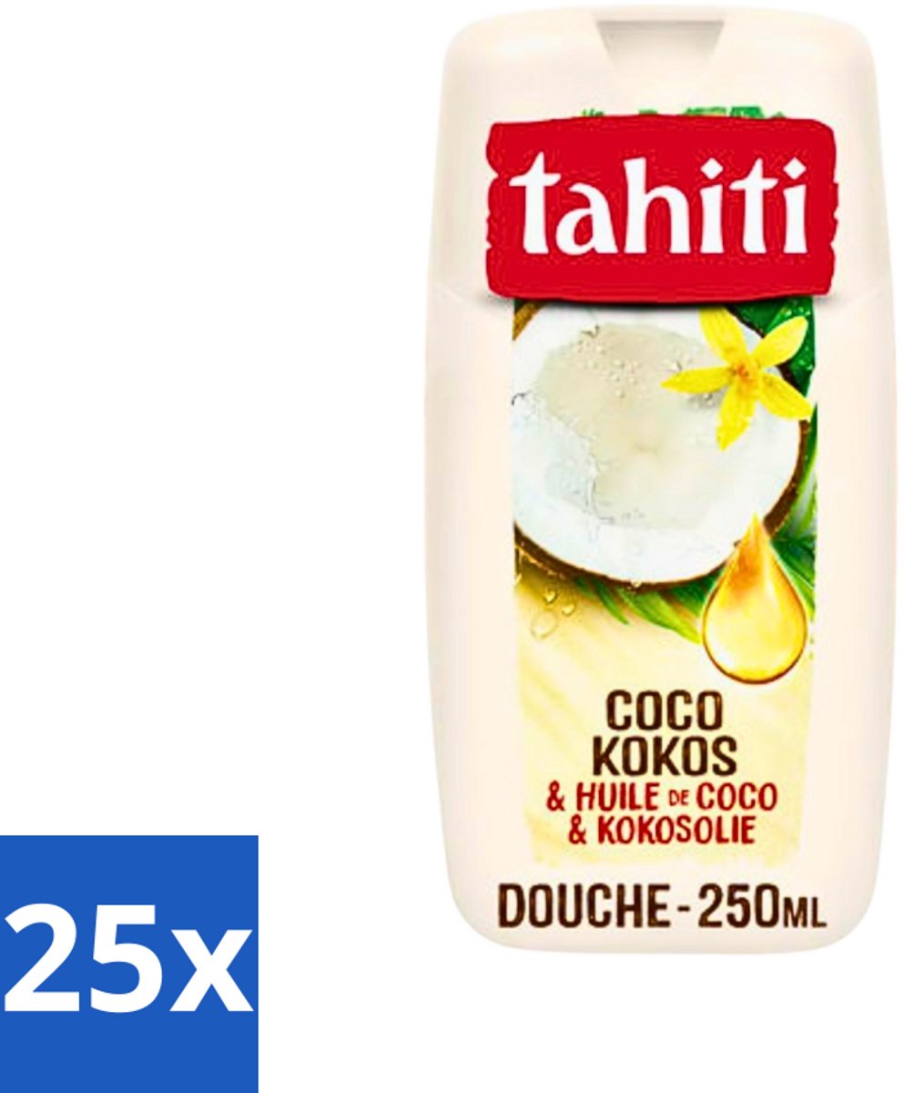 Tahiti - Douchegel - Kokos & Kokosolie - Hydraterend - 250 ml - Bulkverpakking - 25 stuks