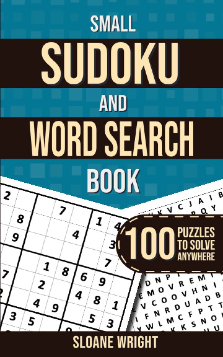 Small Sudoku and Word Search Book: 2-In-1 Travel Size Edition - 100 Puzzles to Solve Anywhere - ShopVlot