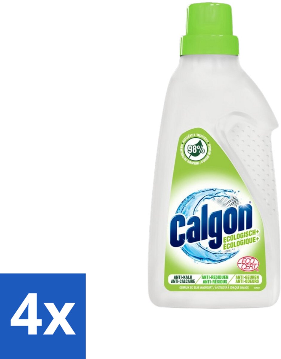 4 x Calgon - Wasmachinereiniger - Gel - 750ml - 15 Wasbeurten - Wasmachinereiniger - Wasmachine Schoonmaken - Kalkaanslag - Vuilophoping - Wasmachine Onderhoud