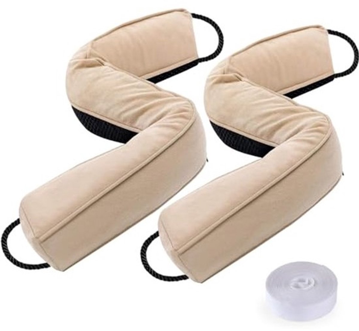 2 Pieces 95cm Weighted Door Draught Stopper with Glass Beads - Machine Washable and Soundproof