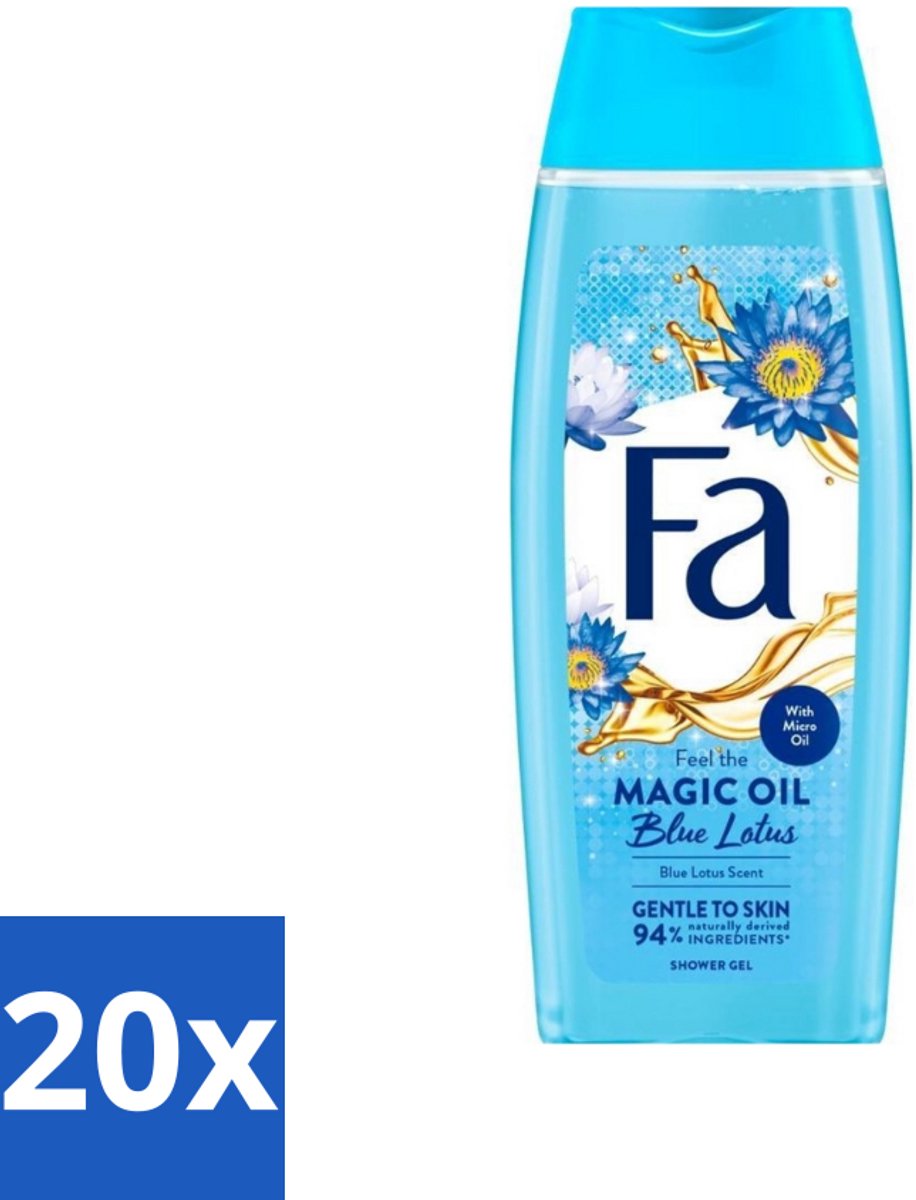 Fa - Douchegel - Magische Olie - Blue Lotus Geur - 250 ml - Bulkverpakking - 20 stuks