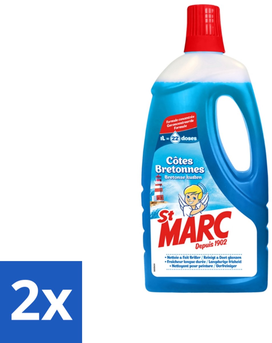 2 x St. Marc - Allesreiniger - 22 Dossissen - 1L - Allesreiniger - Schoonmaakmiddel - Ontvetter - Biologisch Afbreekbaar - Milieuvriendelijk