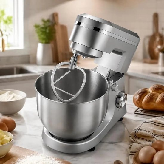 ACEP Kantelbare Keukenrobot - Keukenmachine - Deegmixer - Wit - RVS - 1500W - Mixer - Keukenrobot - Deegmachine - Keukenmixer van ACEP — afbeelding 3