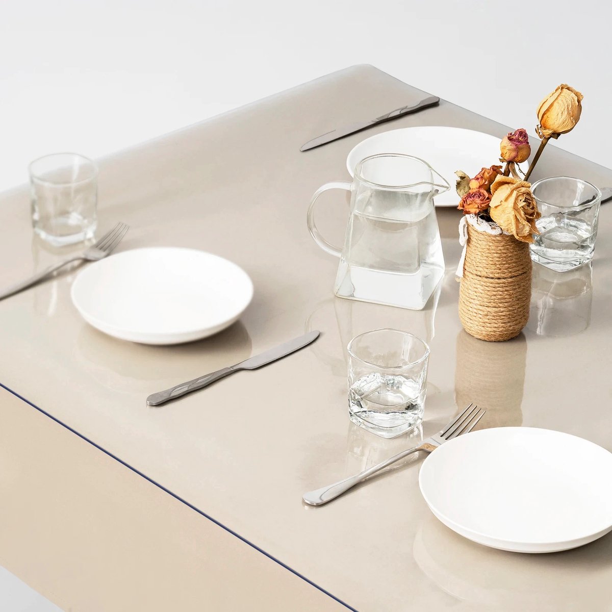 Klarven® Tafelfilm transparent 70x120 cm - Waterdicht, kraskrast en slijtageloos - 2mm PVC bescherming